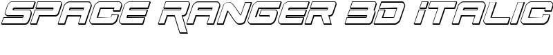 Space Ranger 3D Italic Font