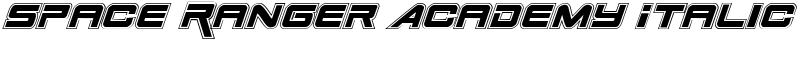 Space Ranger Academy Italic Font