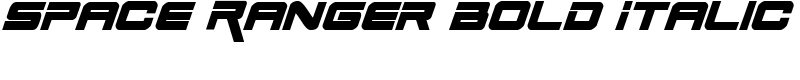 Space Ranger Bold Italic Font