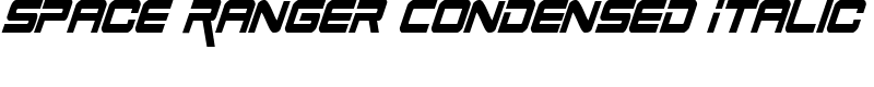 Space Ranger Condensed Italic Font