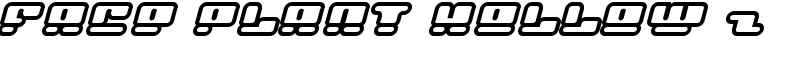 Face plant hollow 2 Font