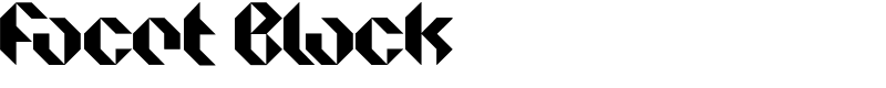 Facet Black Font