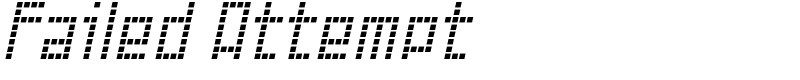 Failed Attempt Font