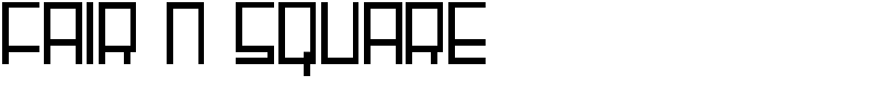 Fair N Square Font
