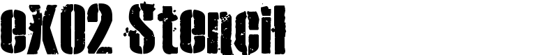 eXO2 Stencil Font