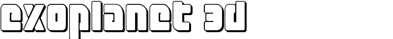 Exoplanet 3D Font