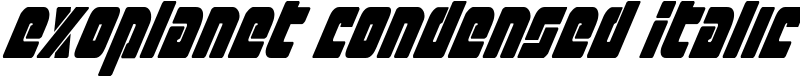 Exoplanet Condensed Italic Font