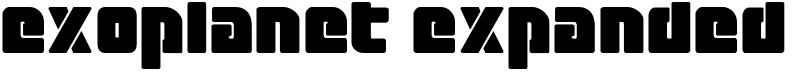 Exoplanet Expanded Font