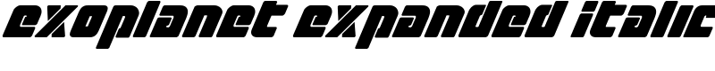 Exoplanet Expanded Italic Font
