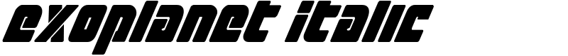 Exoplanet Italic Font