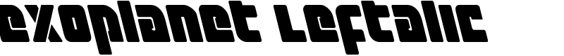 Exoplanet Leftalic Font