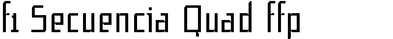 f1 Secuencia Quad ffp Font