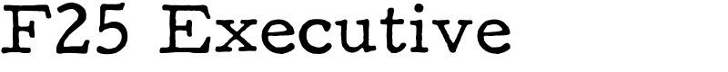 F25 Executive Font