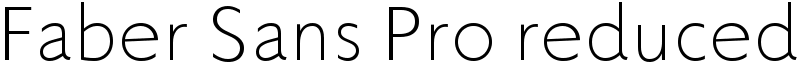 Faber Sans Pro reduced Font