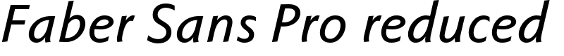 Faber Sans Pro reduced Font