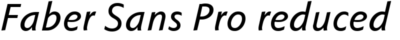 Faber Sans Pro reduced Font