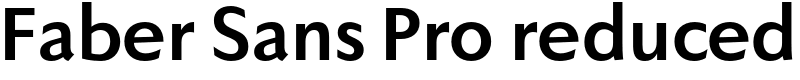 Faber Sans Pro reduced Font
