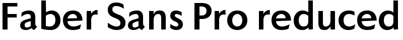 Faber Sans Pro reduced Font