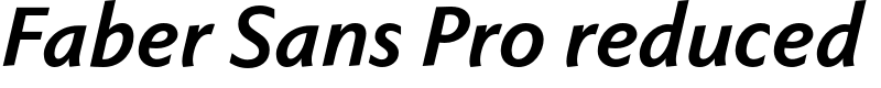 Faber Sans Pro reduced Font