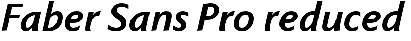 Faber Sans Pro reduced Font