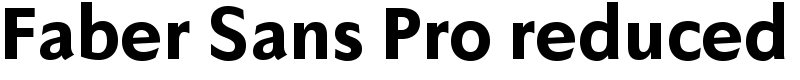 Faber Sans Pro reduced Font