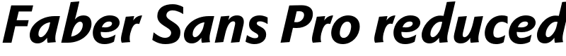 Faber Sans Pro reduced Font