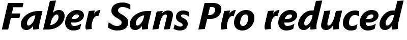 Faber Sans Pro reduced Font