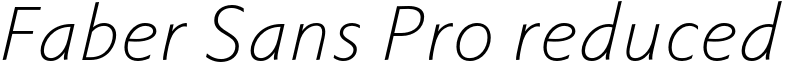 Faber Sans Pro reduced Font