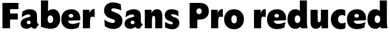 Faber Sans Pro reduced Font