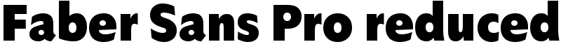 Faber Sans Pro reduced Font