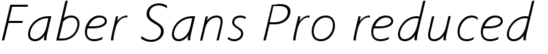 Faber Sans Pro reduced Font
