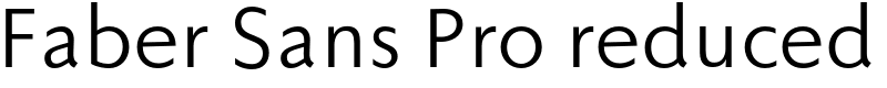 Faber Sans Pro reduced Font