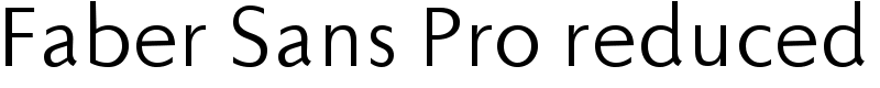 Faber Sans Pro reduced Font