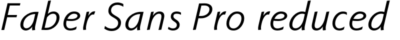 Faber Sans Pro reduced Font