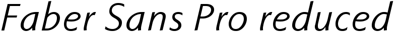 Faber Sans Pro reduced Font