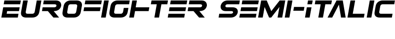 Eurofighter Semi-Italic Font