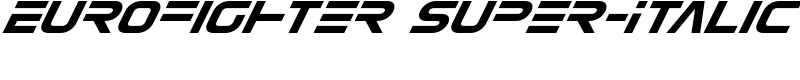 Eurofighter Super-Italic Font
