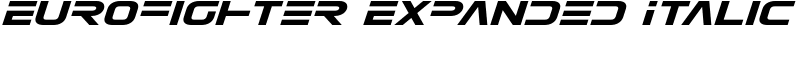 Eurofighter Expanded Italic Font
