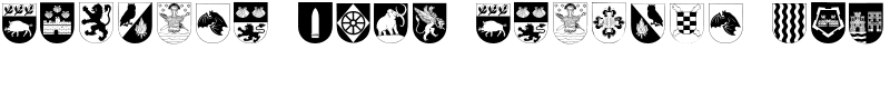 Spanish Army Shields Two Font