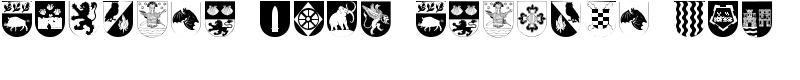 Spanish Army Shields Two Font