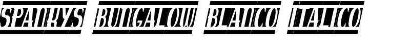 spankys bungalow blanco italico Font