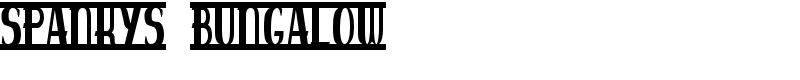 spankys bungalow Font