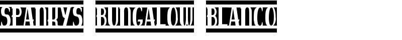 spankys bungalow blanco Font