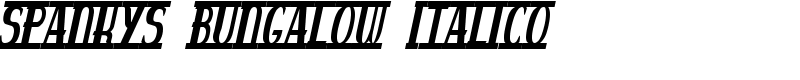 spankys bungalow italico Font