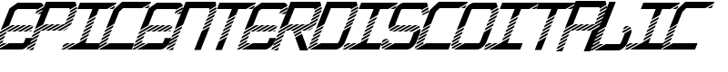 EpicenterDiscoItalic Font