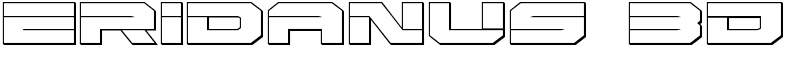 Eridanus 3D Font