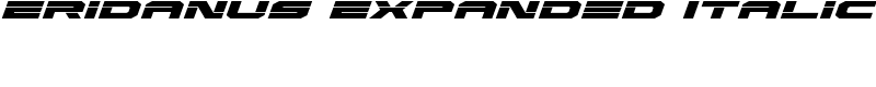 Eridanus Expanded Italic Font