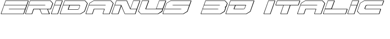 Eridanus 3D Italic Font