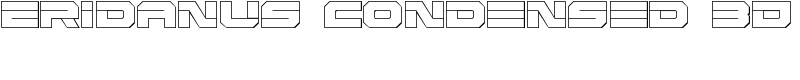 Eridanus Condensed 3D Font
