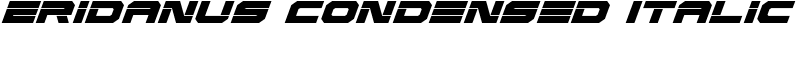 Eridanus Condensed Italic Font